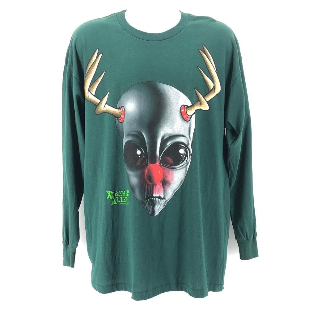 90s Looney Tunes Xtreme Aliens Rudolf Christmas long sleeve tshirt dead stock
